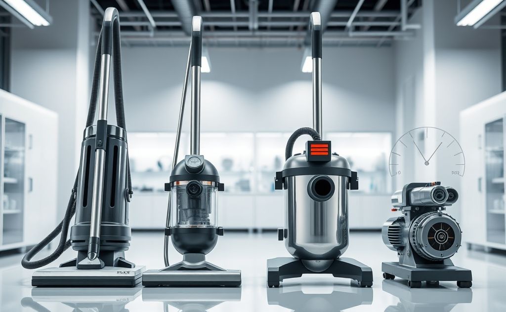 Performance comparison vacuum cleaner vacuum pump