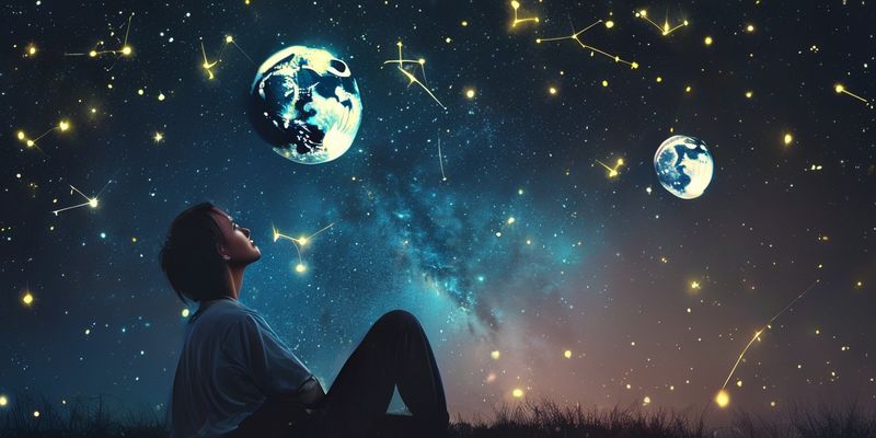 Yıldızlı Gece ve Burçların Görseli