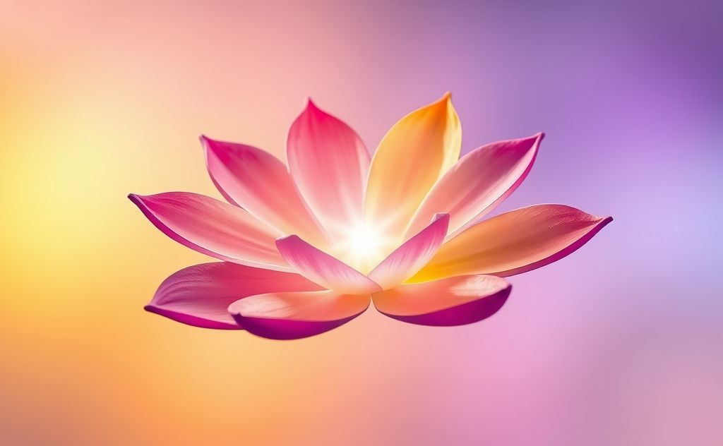 Petals representing chakra energy and balance