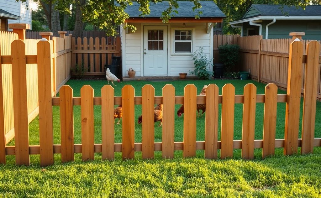 Physical barriers keep chickens away from home