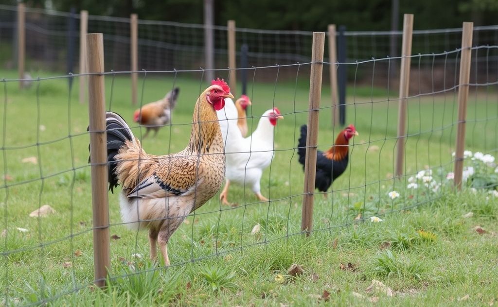 Physical barriers protect chickens from bobcats