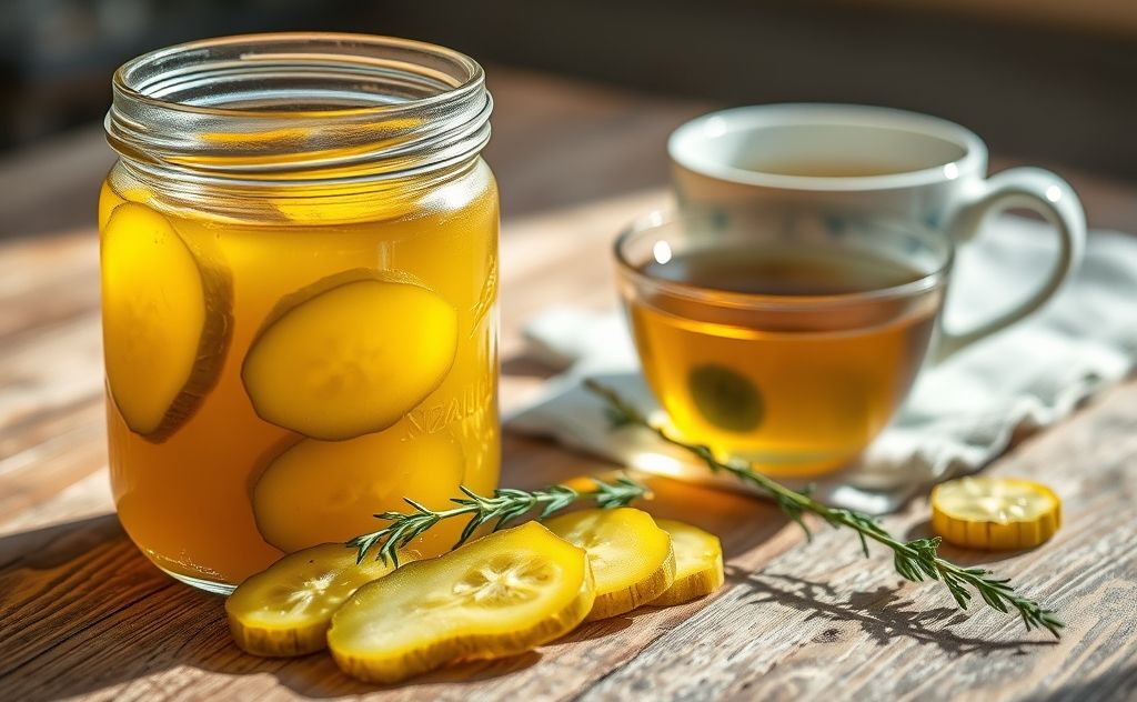 Pickle juice remedy for soothing sore throat