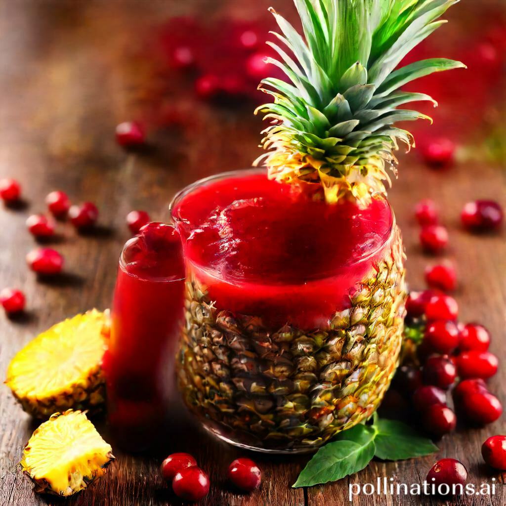 what does pineapple and cranberry juice do for a woman