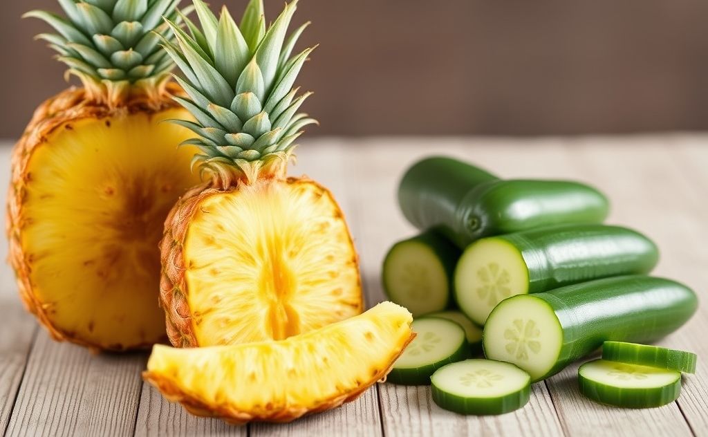 Pineapple and cucumber for weight loss benefits
