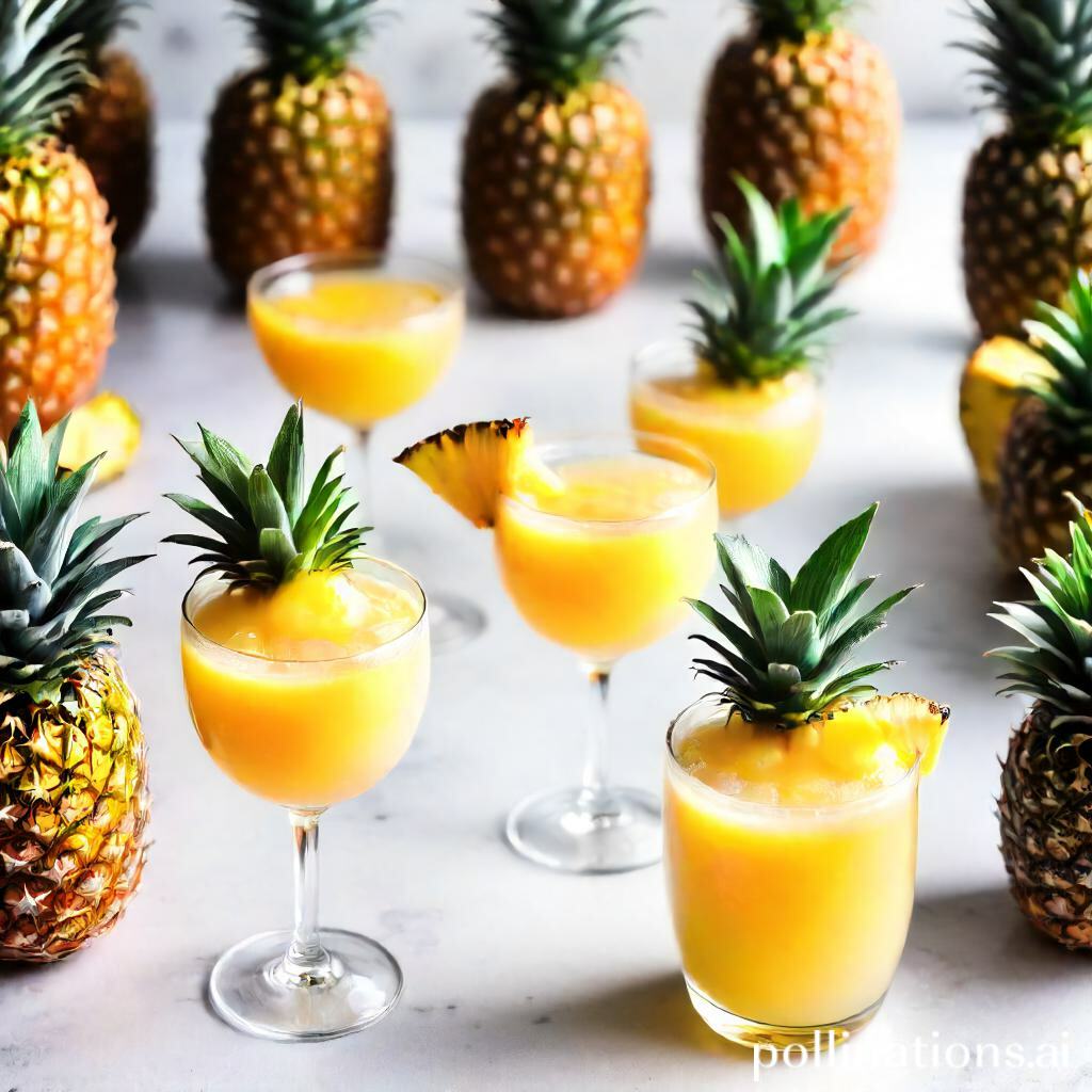 Tropical Cocktails: Piña Colada, Pineapple Margarita, Pineapple Mojito