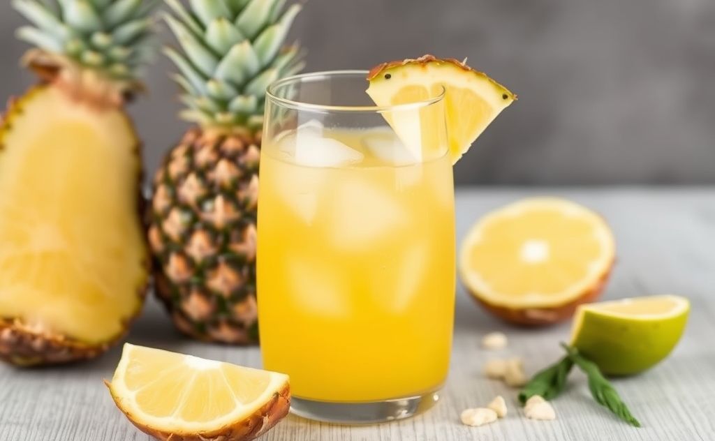 Pineapple juice remedy for bloating relief