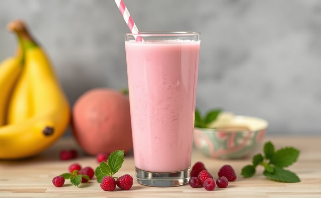 Pink drink without dairy options available