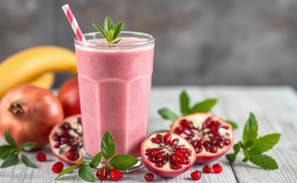 Pomegranate milkshake benefits for health and wellness