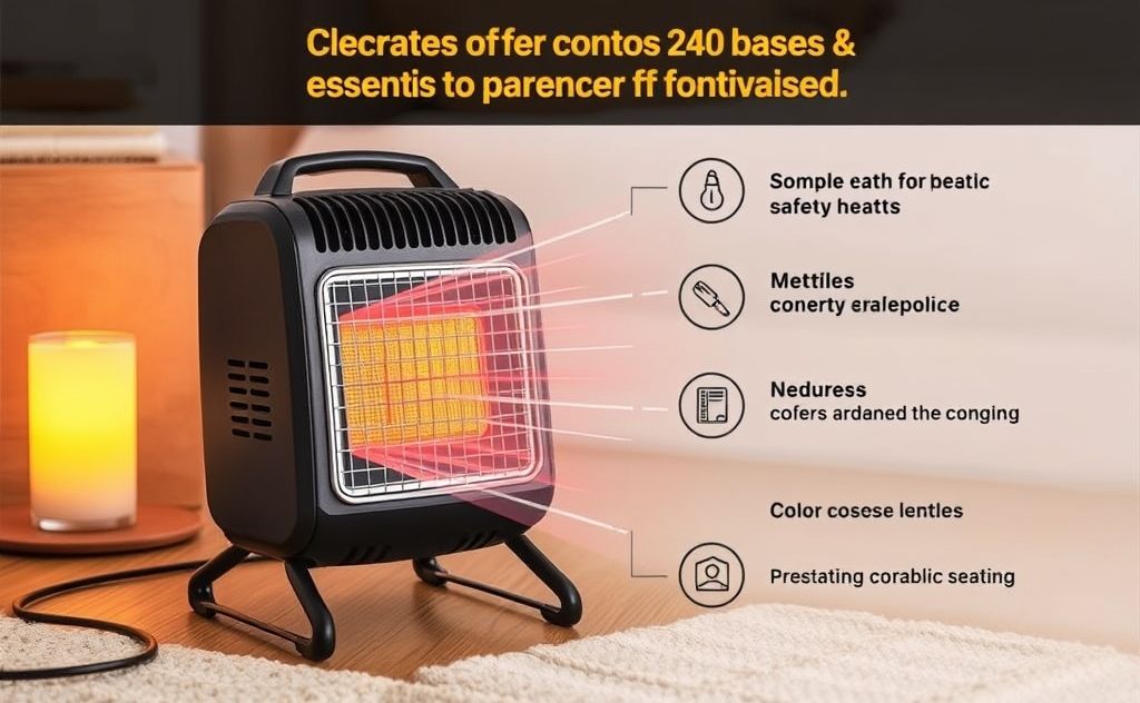 Portable heater with essential safety features