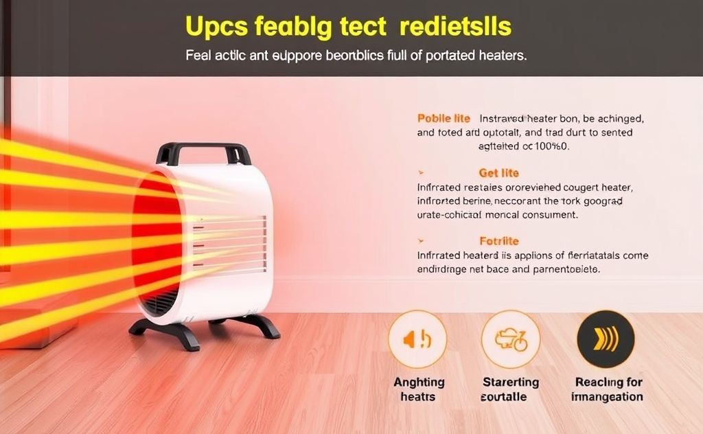 Portable infrared heaters with technology details