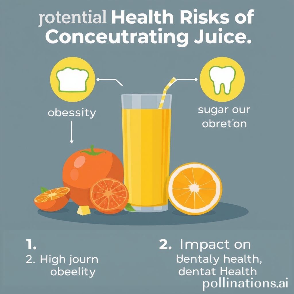 Potential Health Risks of Consuming Concentrated Juice: Sugar and Dental Effects