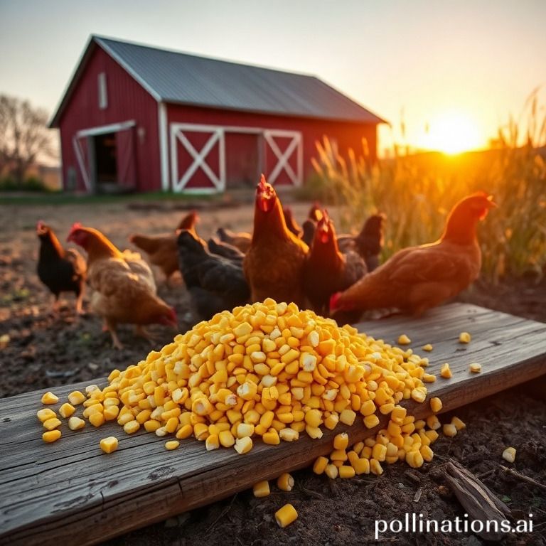 Excessive cracked corn for chickens