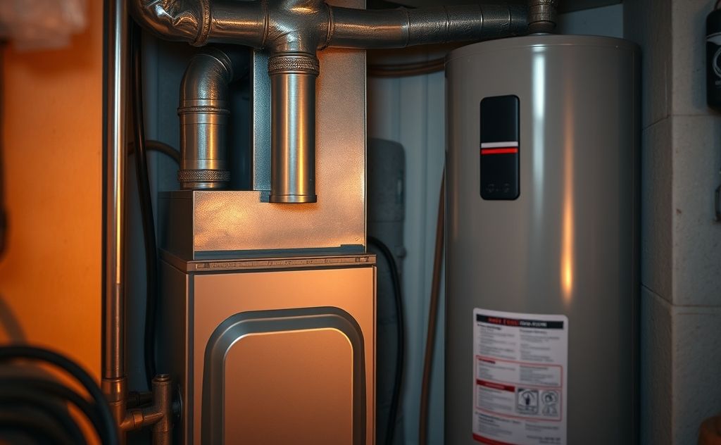 Potential safety hazards furnace water heater close