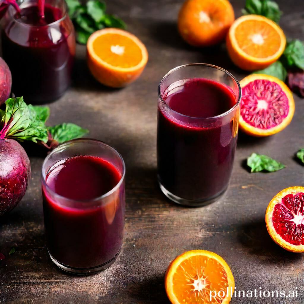 Possible side effects of beet and orange juice mixture