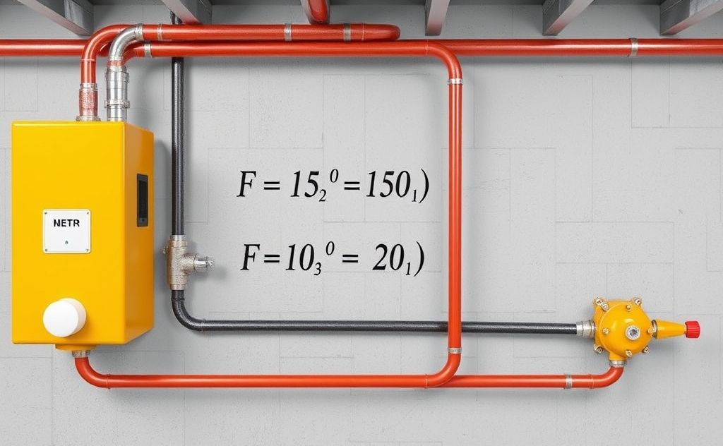 Power calculation formula for hydronic heating