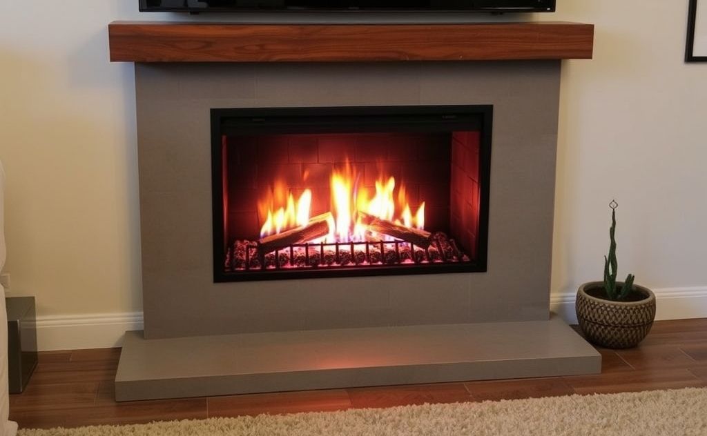 Power on electric gas fireplace safely and easily