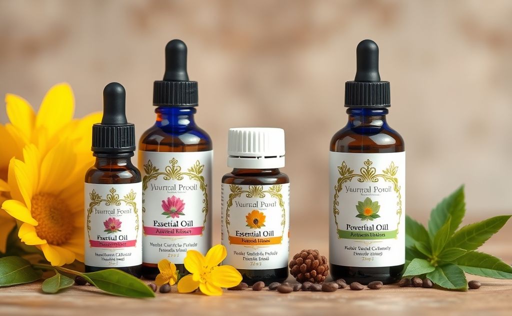 Powerful Ayurvedic essential oil blends design