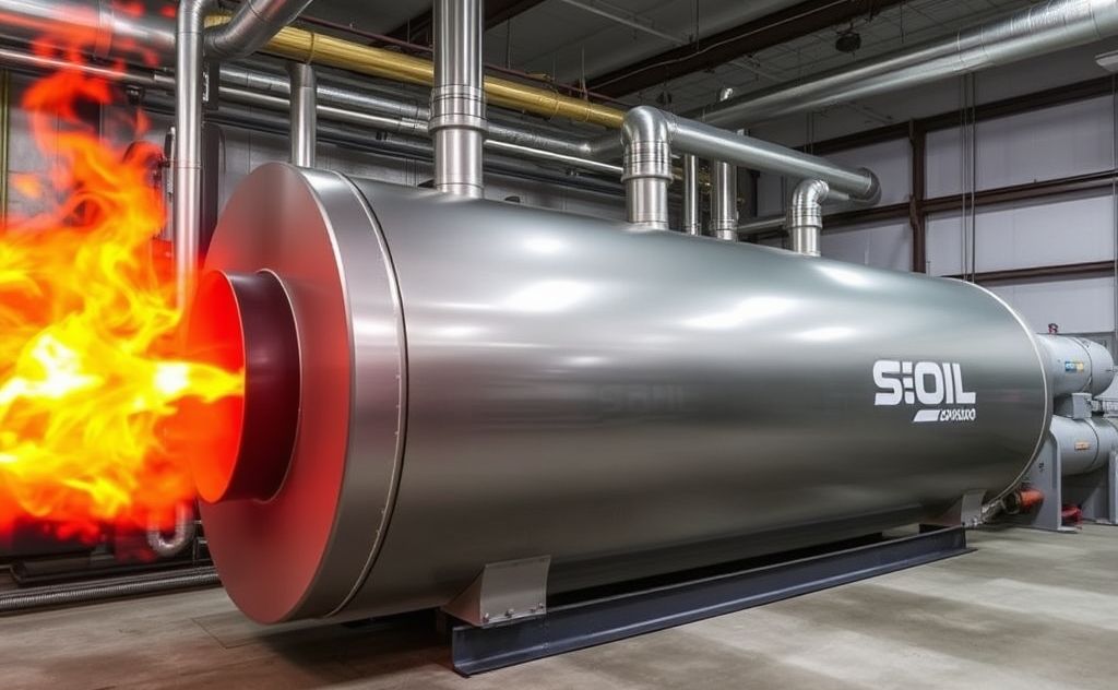 Powerful heat output from oil fired boilers