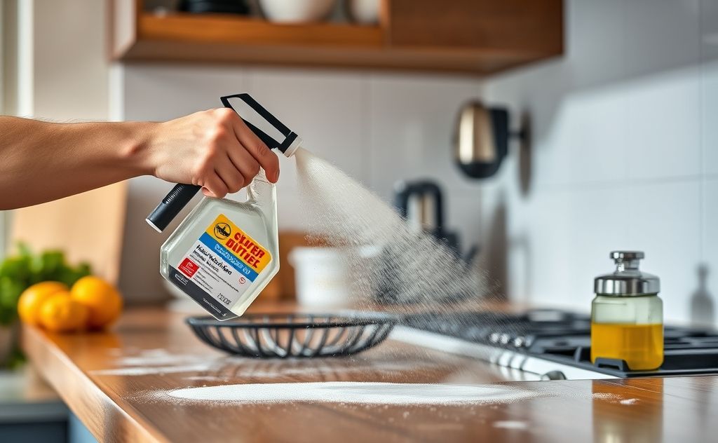Powerful kitchen degreaser in action