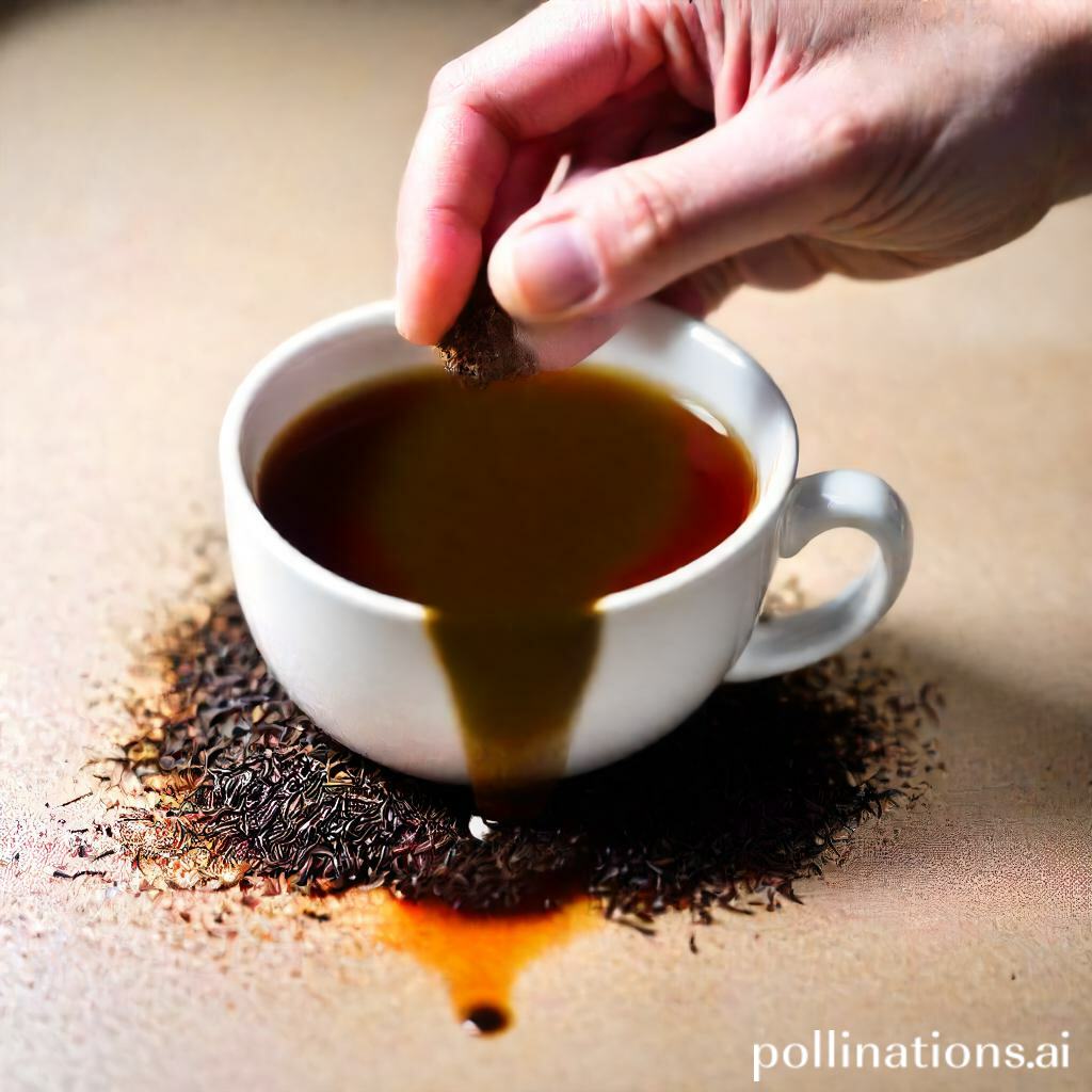 Tea stain precautions
