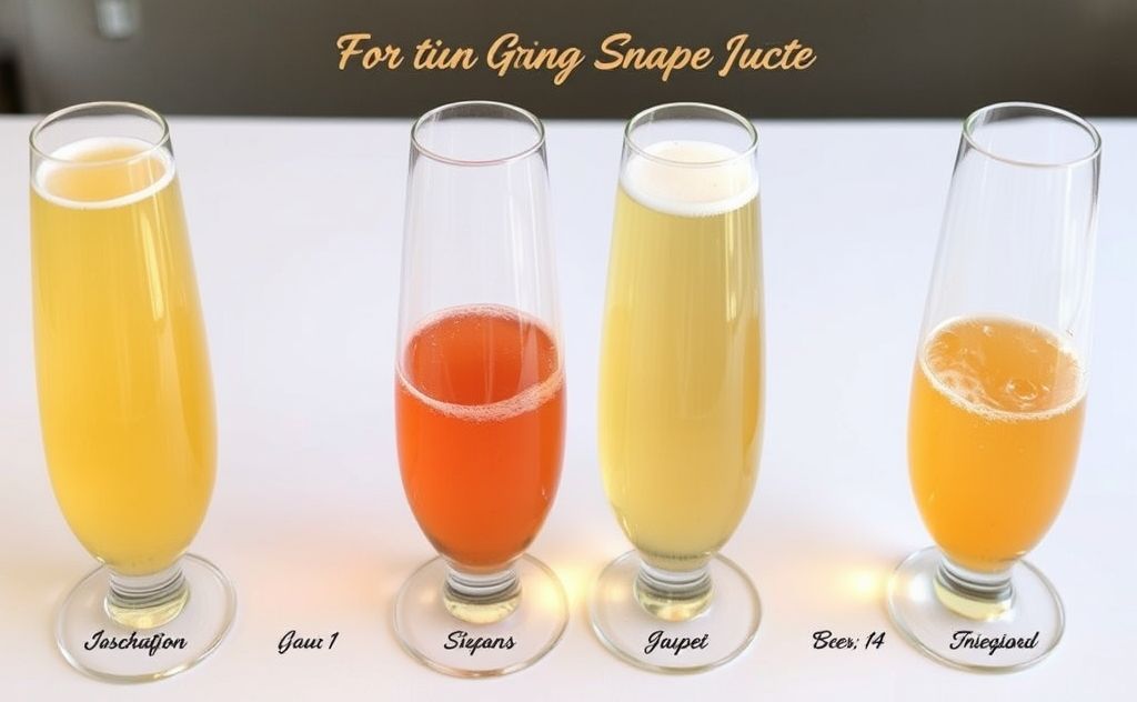 Premium sparkling grape juice variety tasting notes