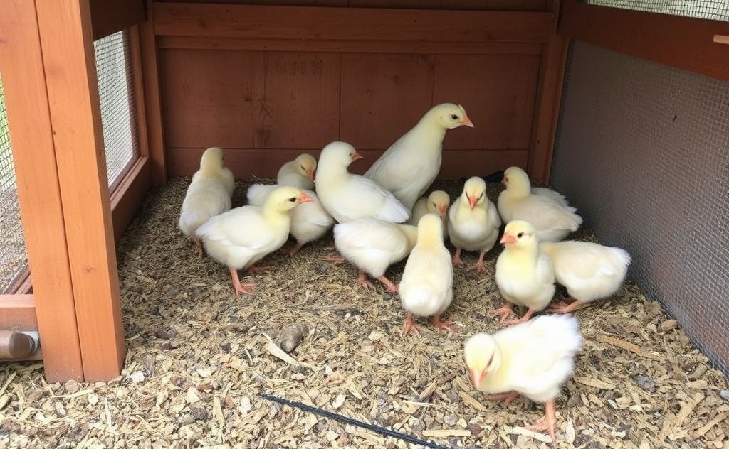 Preparing coop for new chicks arrival