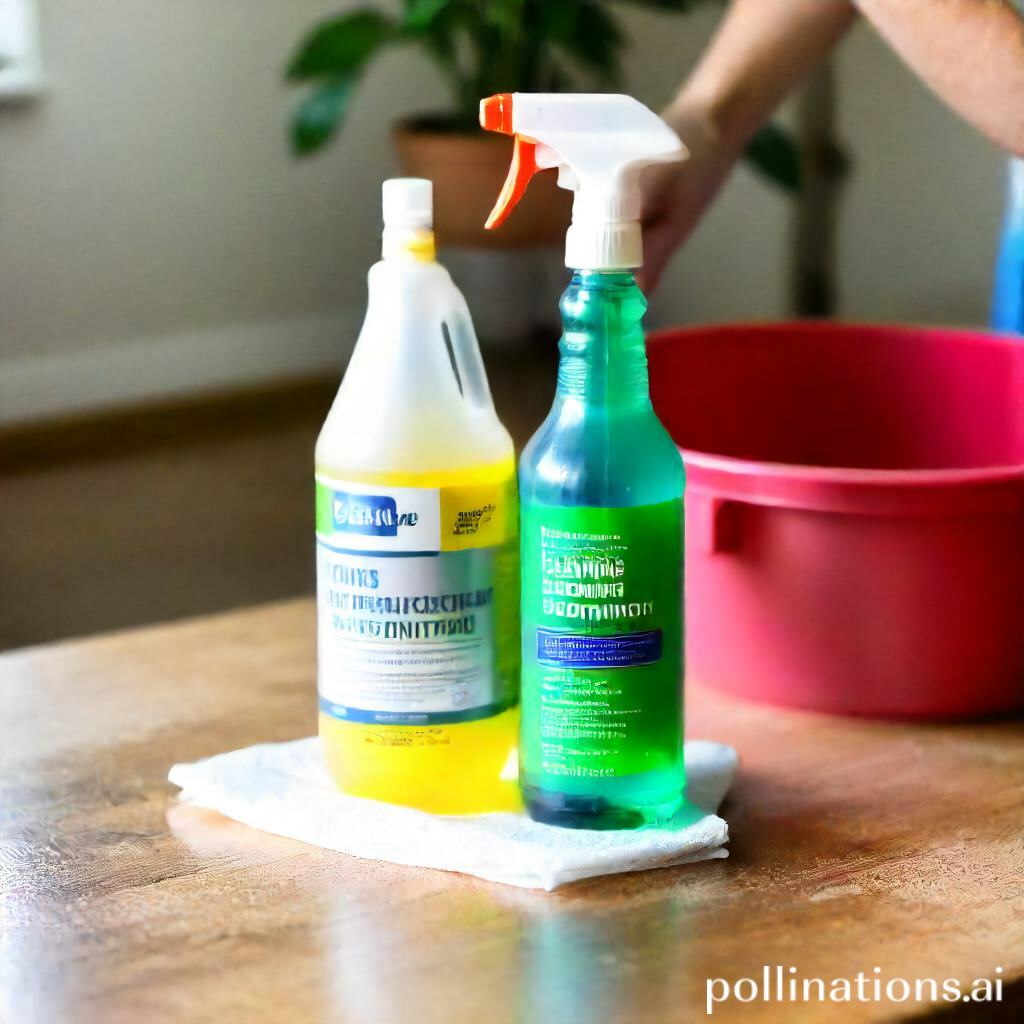 Preparing Cleaning Solution: Mixing Detergent with Warm Water