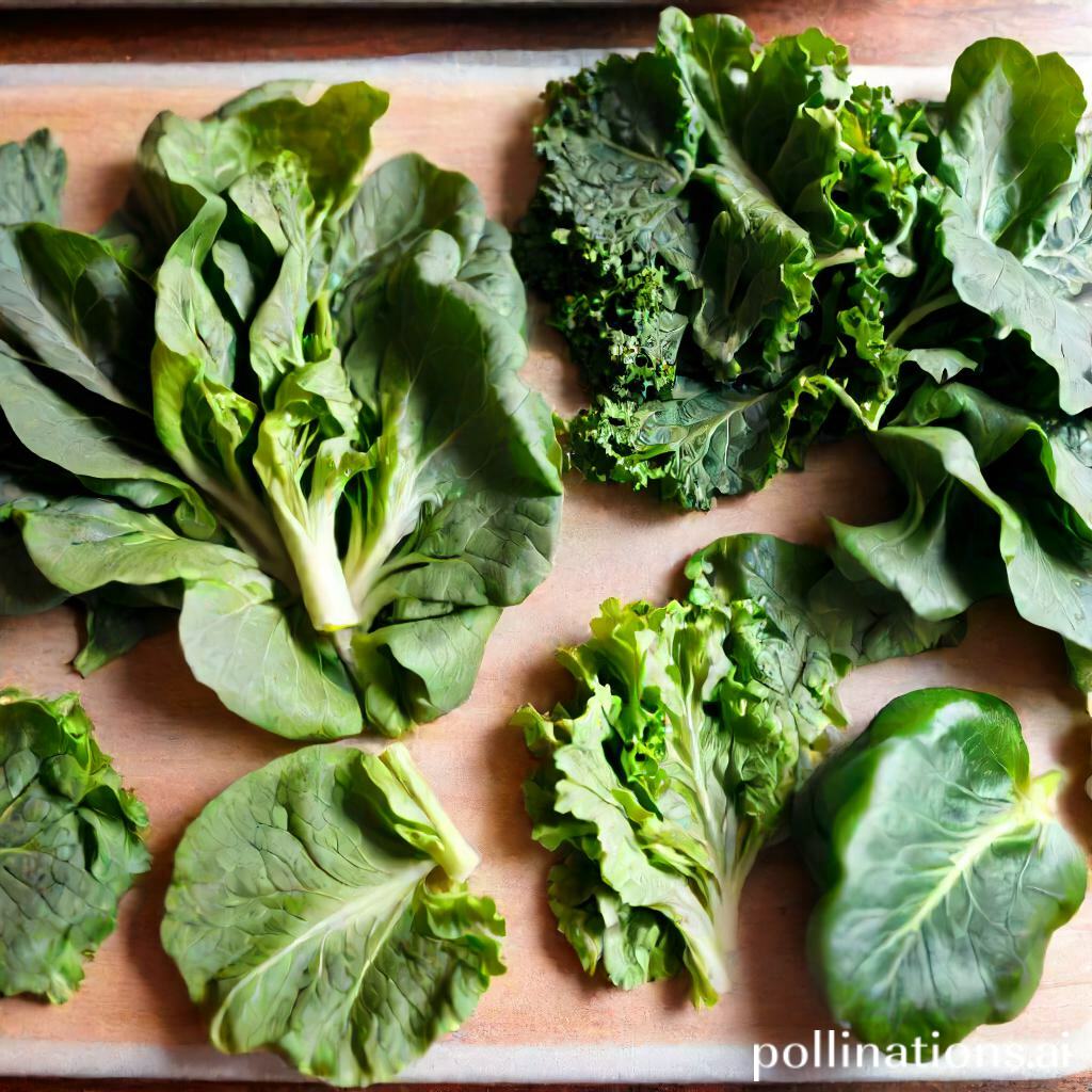 Preparing greens for juicing: Removing stems, chopping, and piling