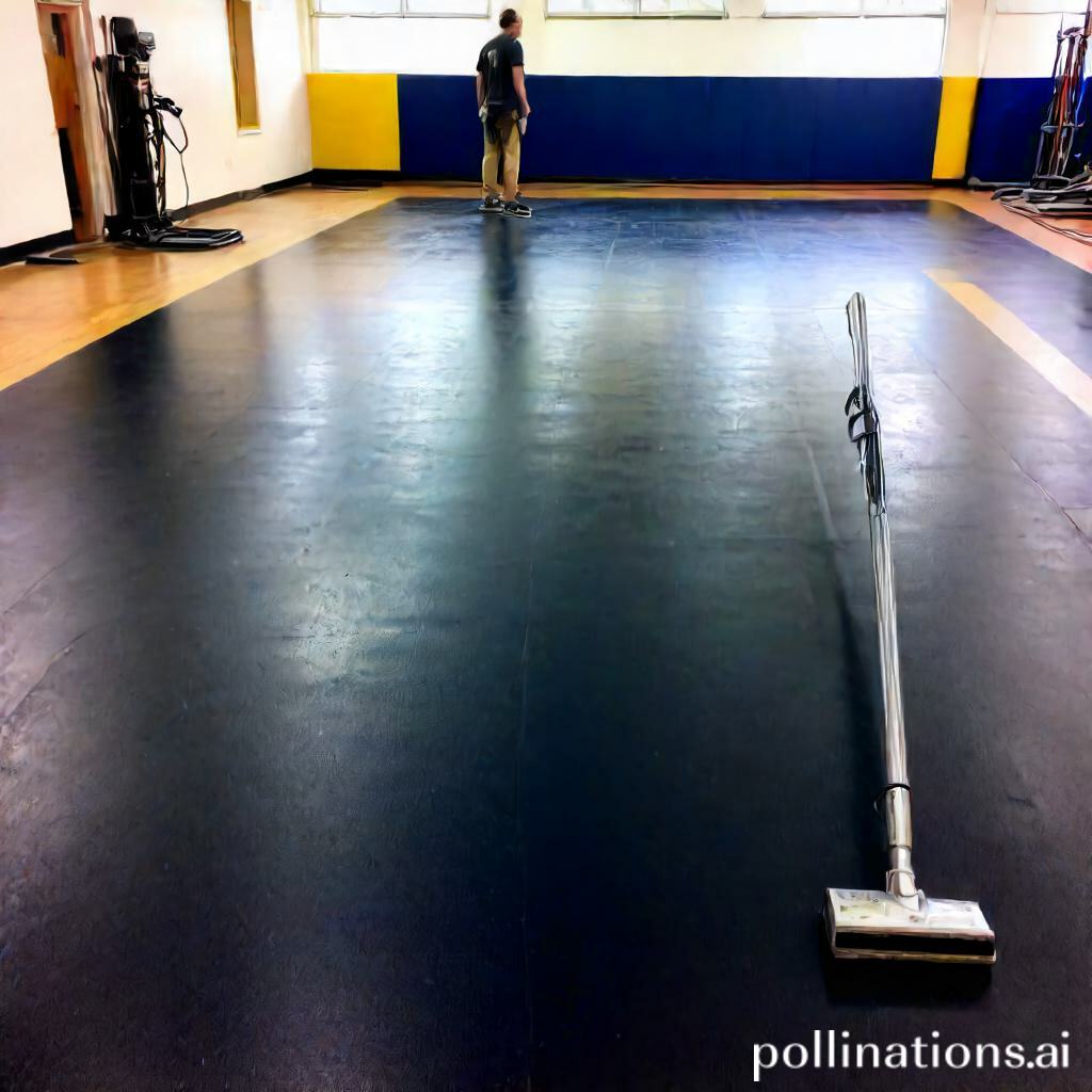 Prepping Rubber Gym Floor for Efficient Vacuuming
