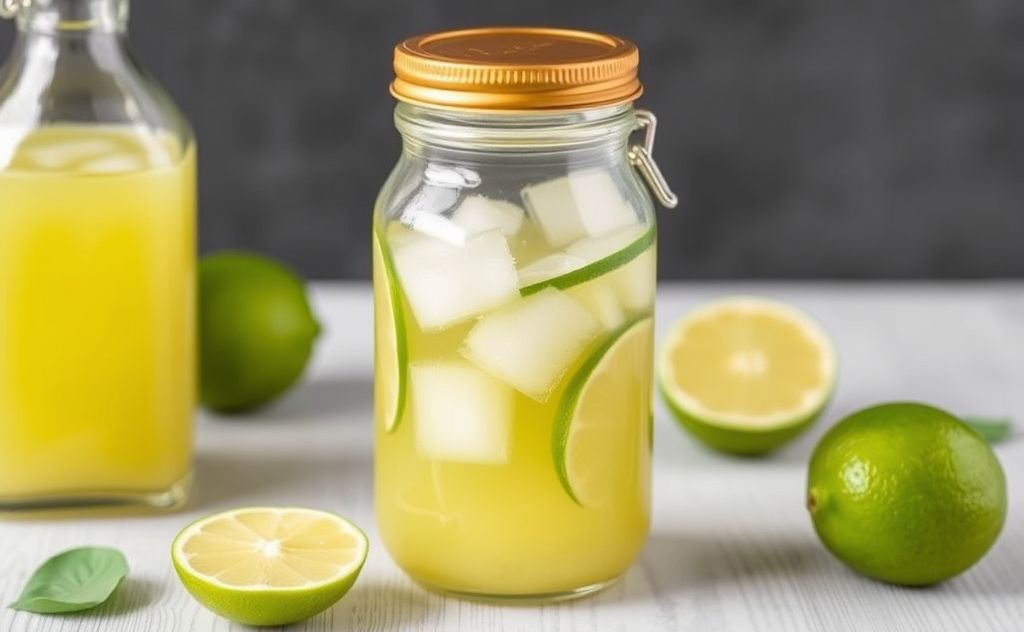 Preserve fresh lime juice in a bottle