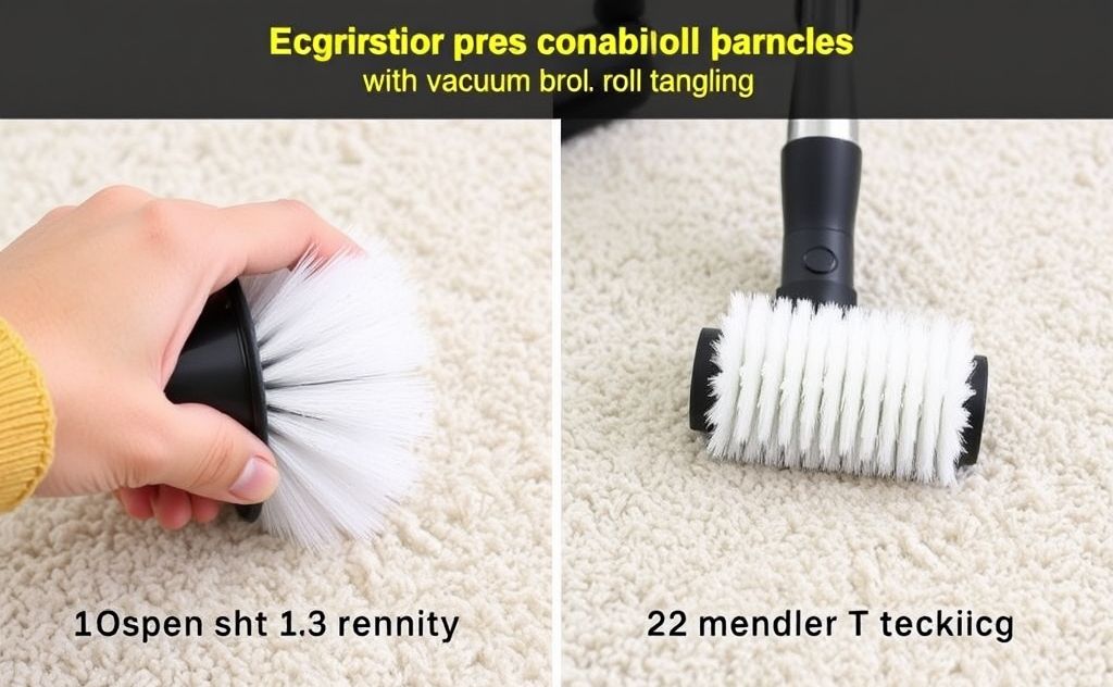 Prevent vacuum brush roll tangling methods