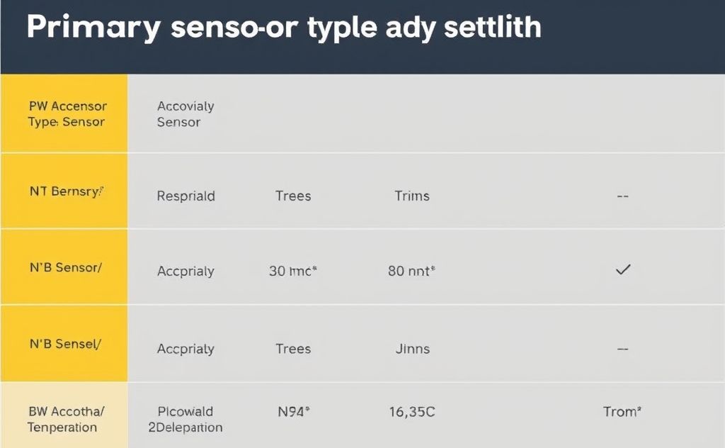 Primary sensor types for temperature selection