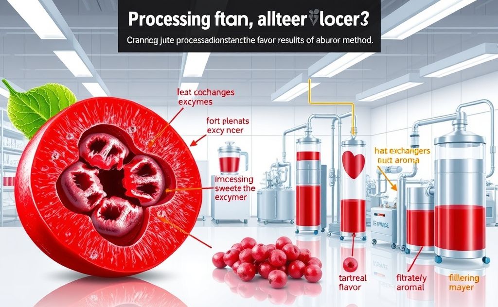 Processing alters flavor in cranberry juice