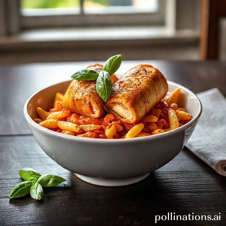 Hühner-Involtini mit Gouda in Tomatensauce