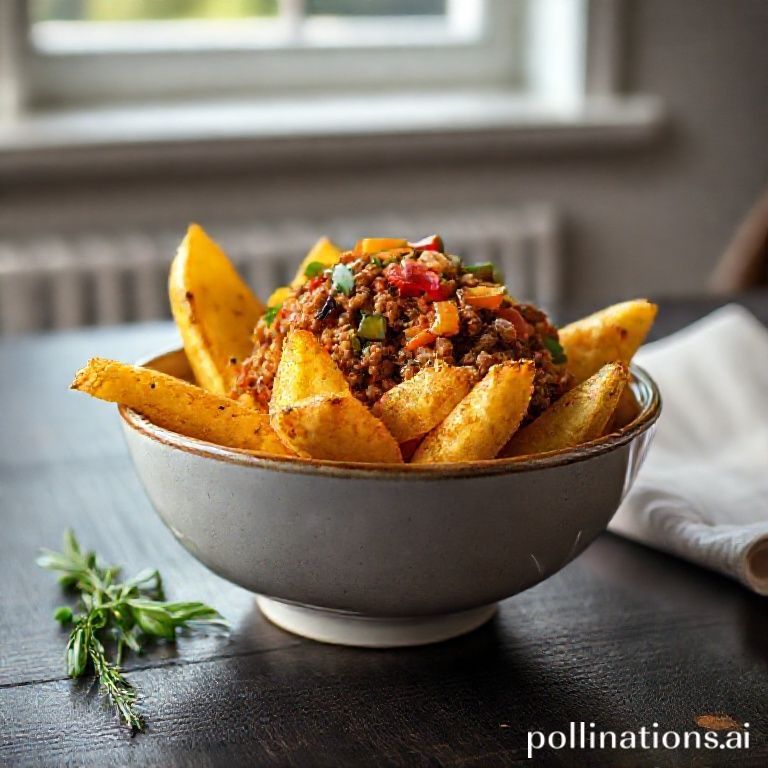 Trendige Vegane Faschiertes-Letscho-Bowl mit Wedges