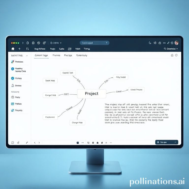 Screenshot of the QuillBot Flow AI writing interface in 2025, showing a project mind map and generated text.