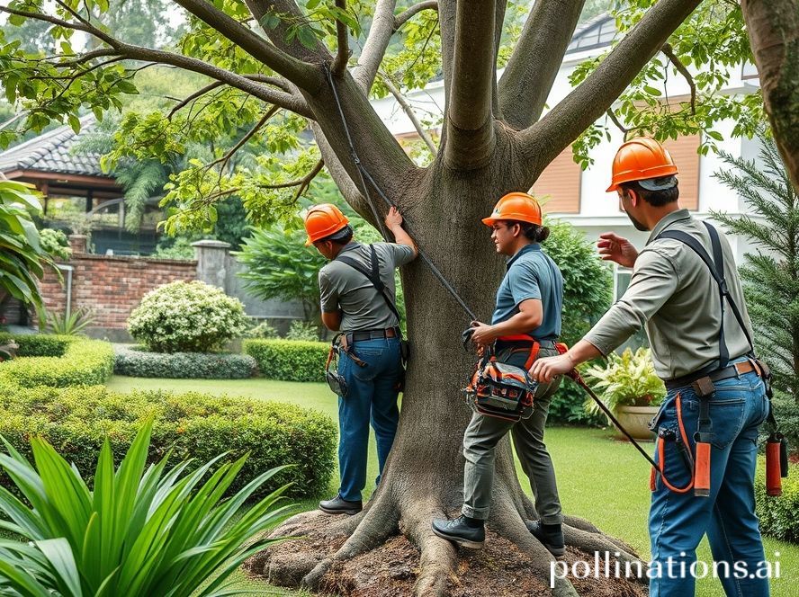 Tim profesional tebang pohon dan potong rumput di Jakarta