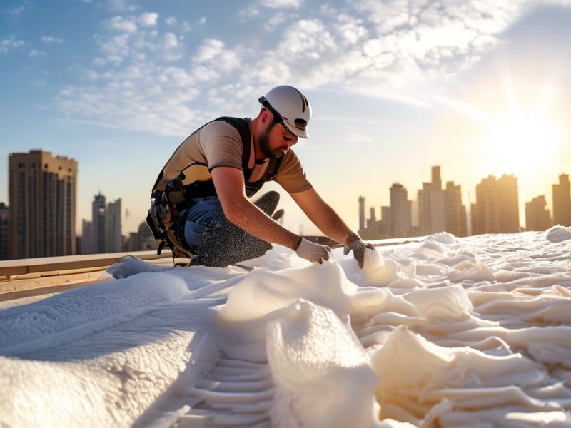 تطبيق عزل الفوم على الأسطح