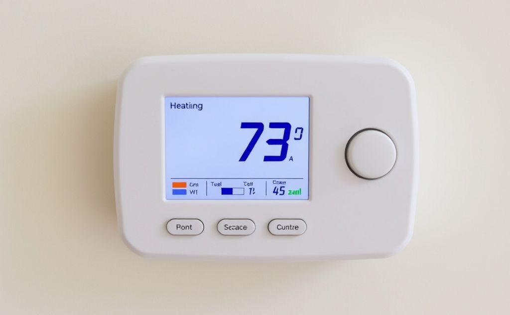 Programmable thermostat settings for efficient heating