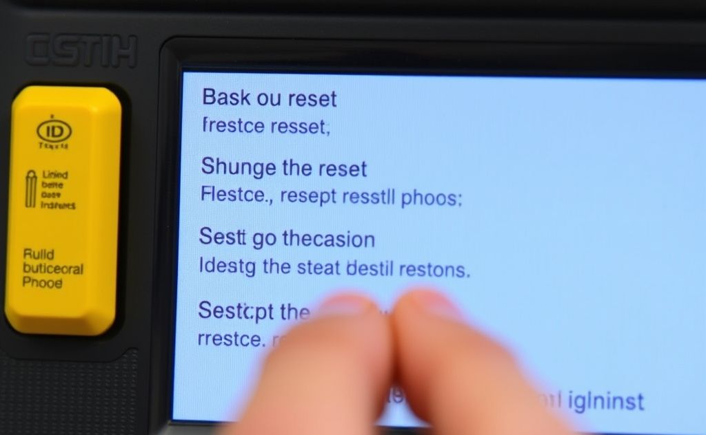 Programming reset options for effective troubleshooting