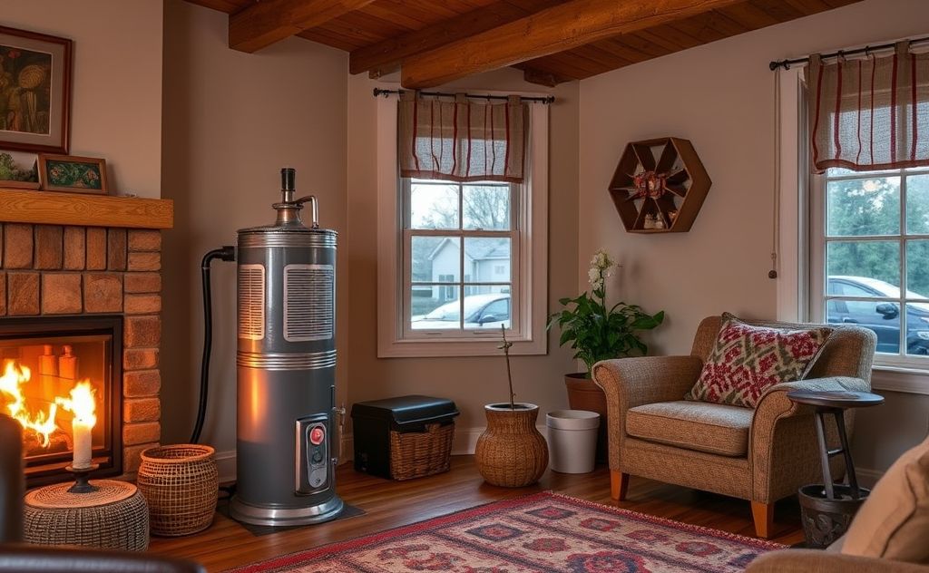 Propane heater efficiency in a cozy home setting