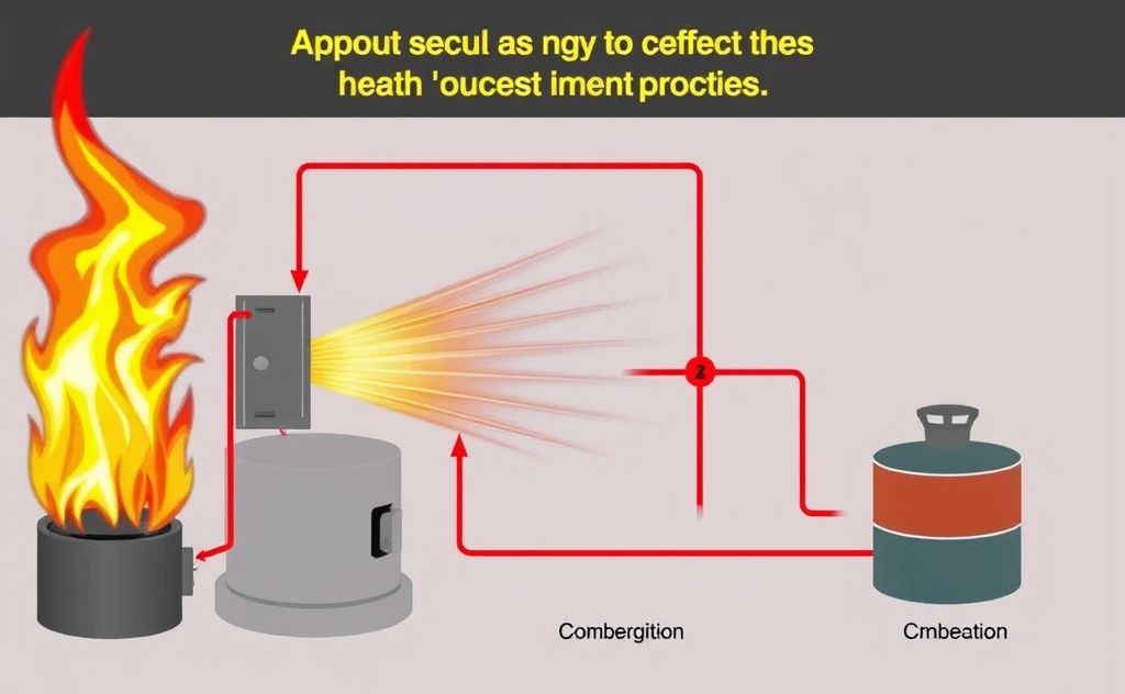 Propane space heater ignition and combustion process