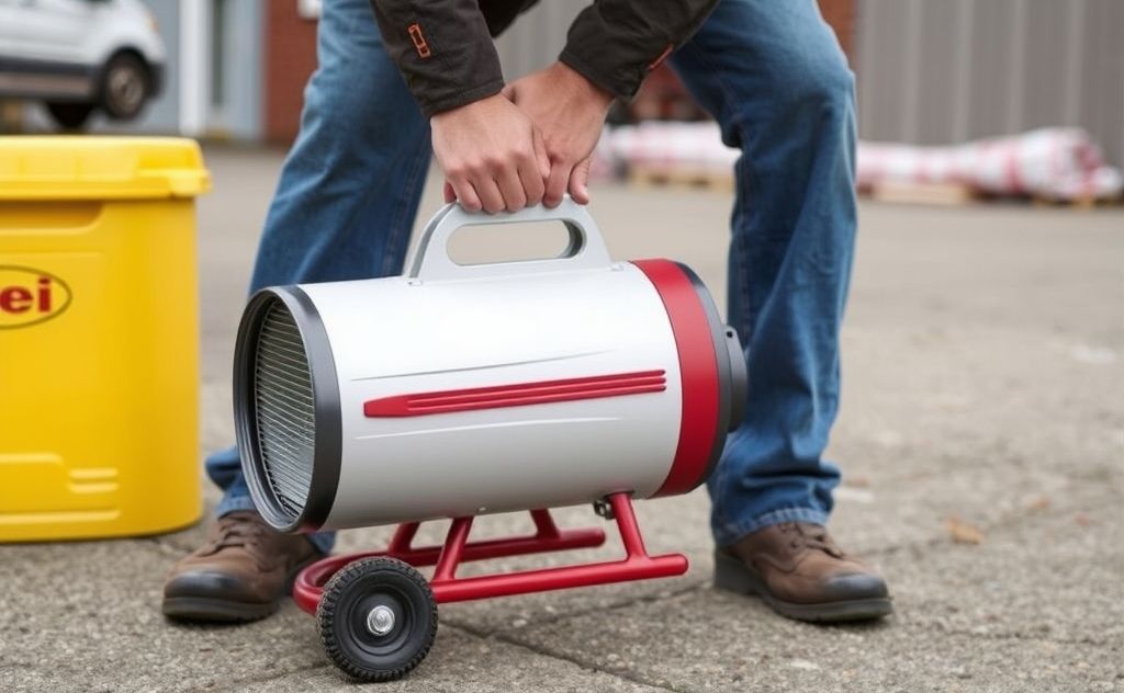 Proper lifting techniques for portable heater use