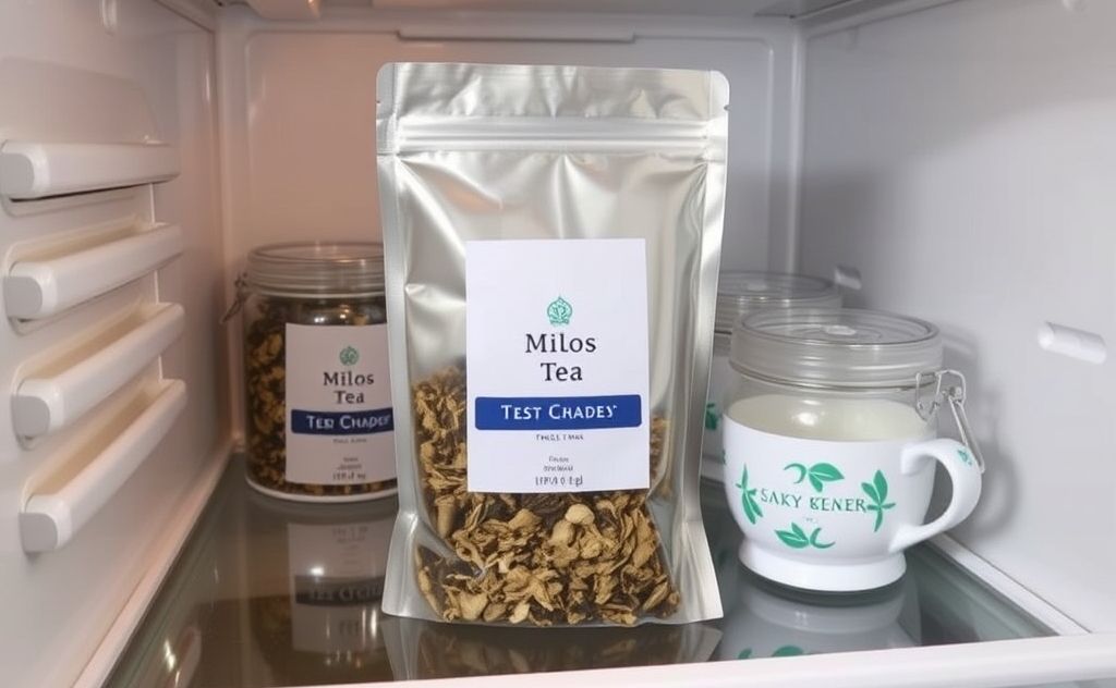 Proper storage for Milos Tea in fridge