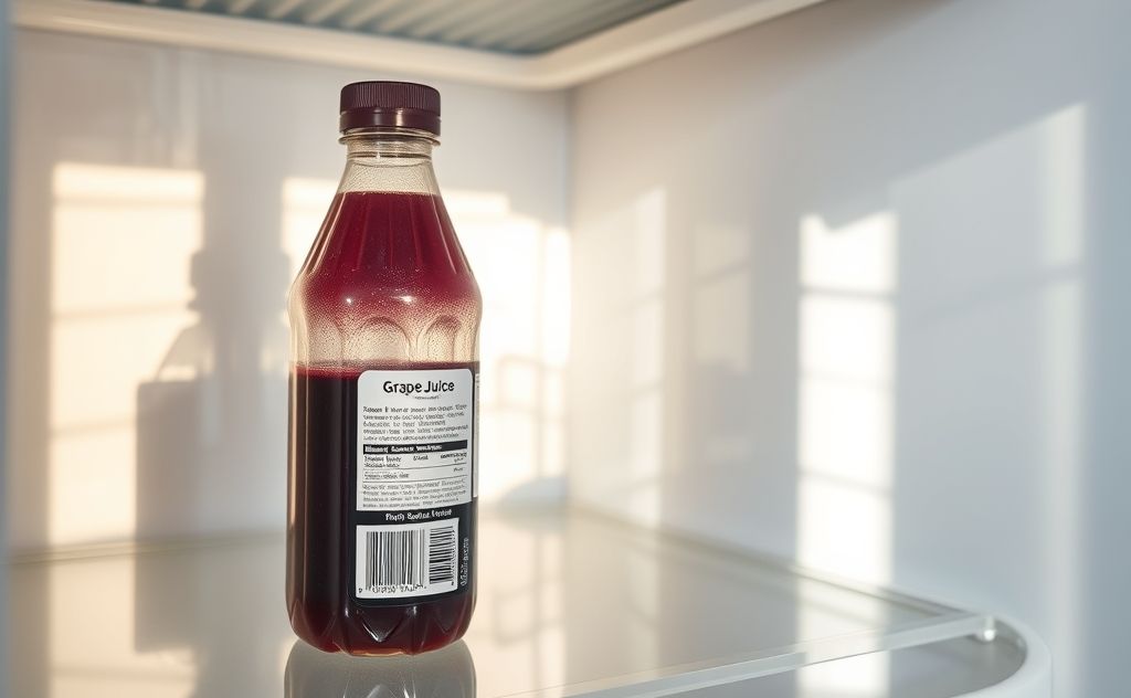Proper storage for opened grape juice