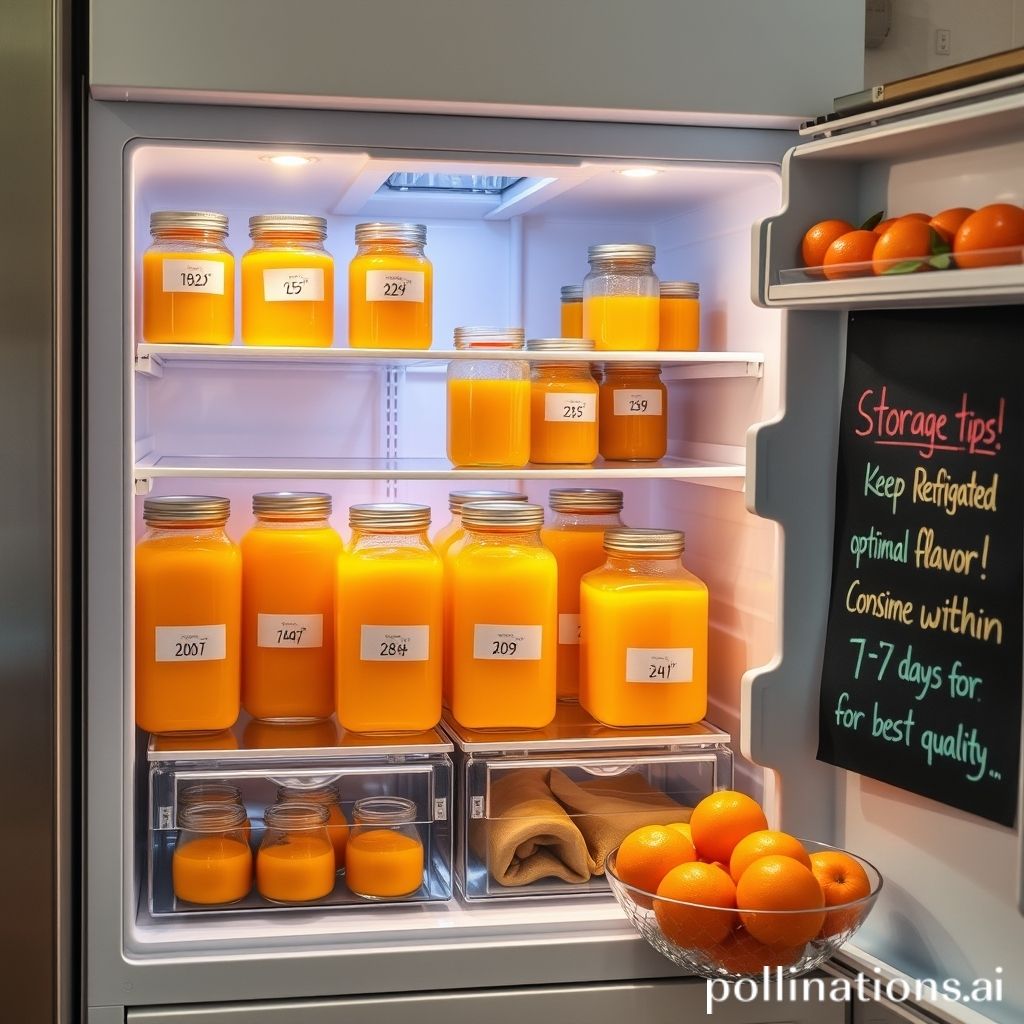 Orange Juice Storage Tips: Refrigeration and Container Sealing