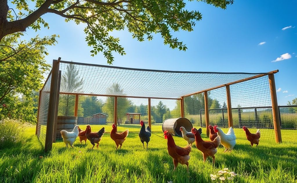 Protect chickens from hawks with safe enclosures