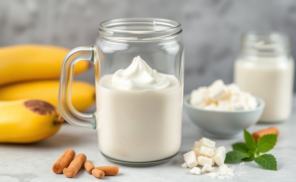 Protein powder blended with yogurt benefits health