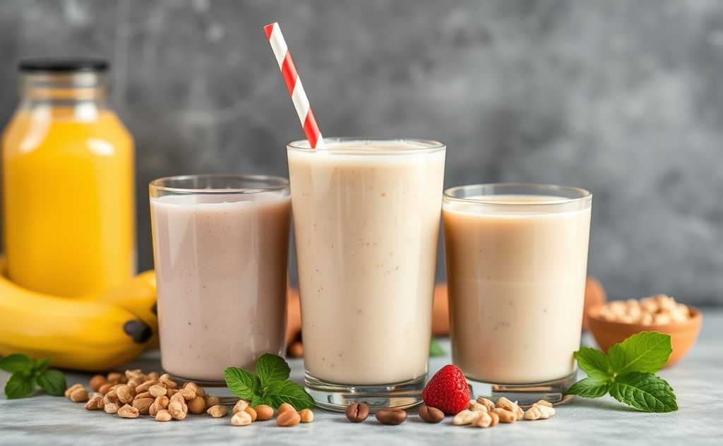 Protein shakes with high calorie content