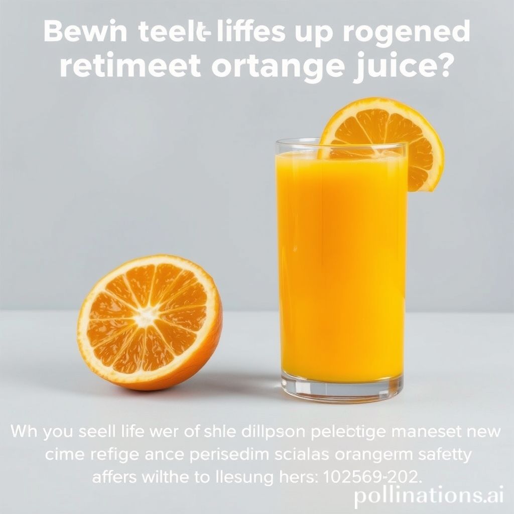 Opened refrigerated orange juice: Shelf life and safety recommendations